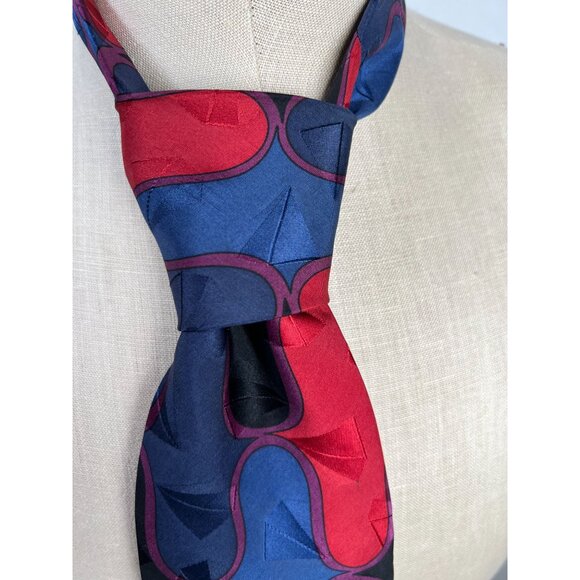 Vintage Halston III Silk Tie Abstract Pattern Vintage - Picture 9 of 16